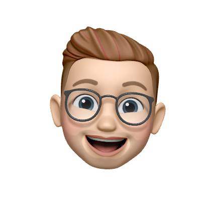 Smiling memoji representing me